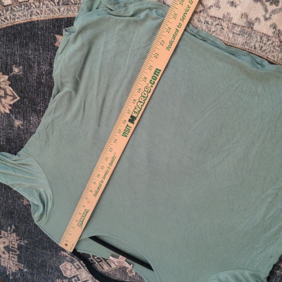 Philosophy 1x raylon green top blouse - Picture 6 of 7